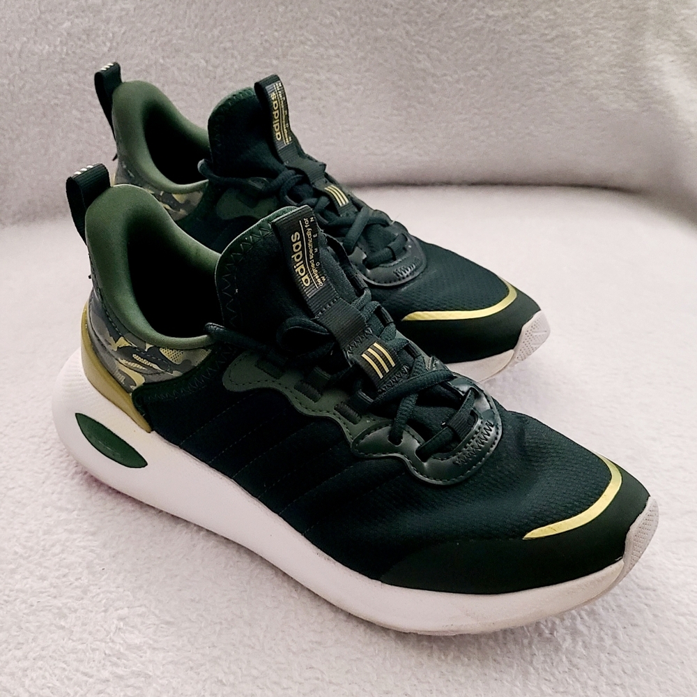 ADIDAS Womens Super Cloudfoam Comfort Puremotion Super Shadow Green Gold Shoes